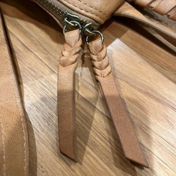 TOMMY BAHAMA BACKPACK COGNAC LEATHER - Picture 5 of 6